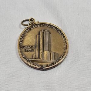 Vintage Medallion Coin Of Illinois Masonic Medical Center in Chicago 1973